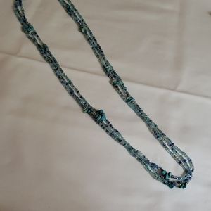 Turquoise and beaded necklace